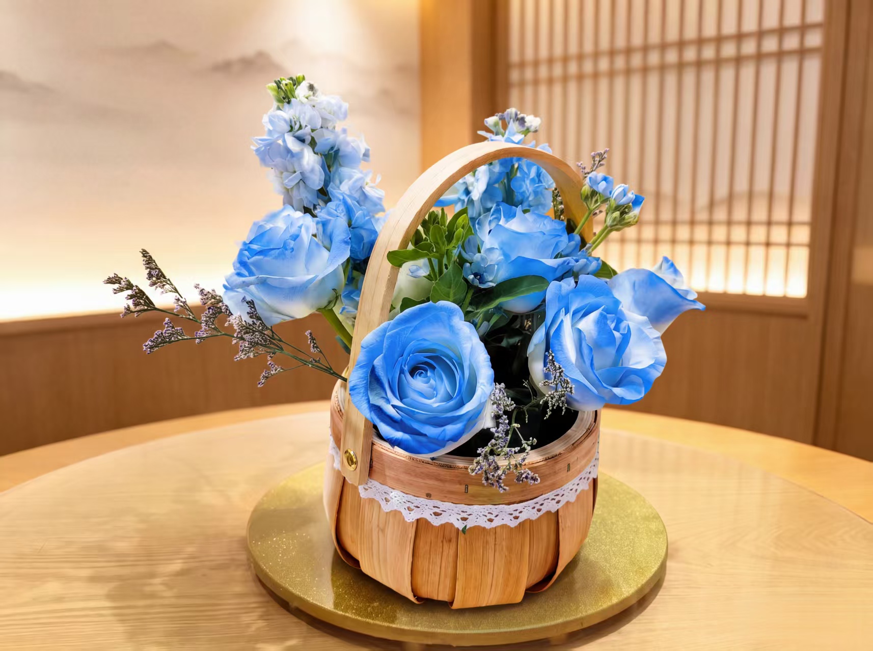 蓝思小花篮