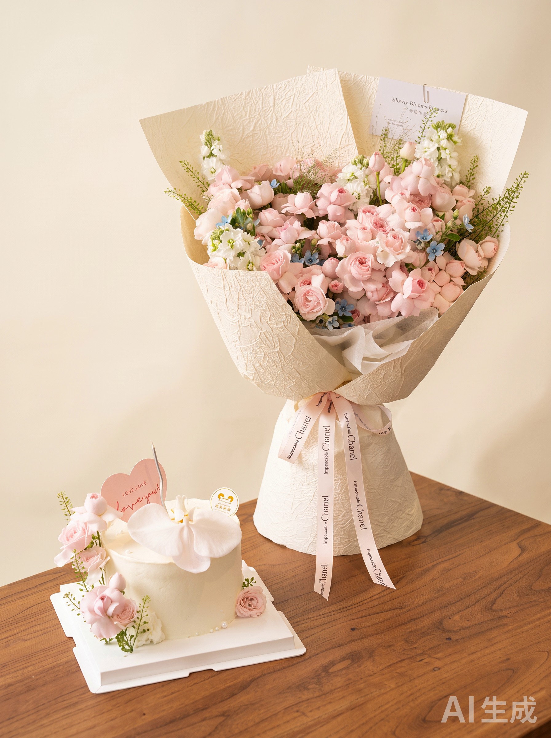 鲜花蛋糕 · 慢慢生花